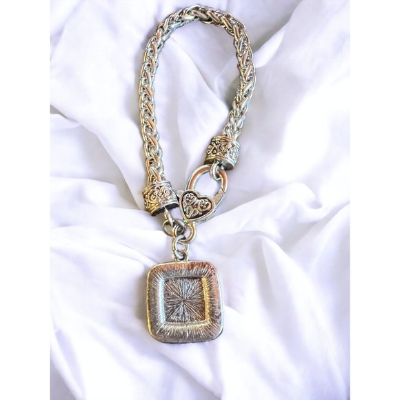 Teacher Apple Square Charm Bracelet Classic Silver Plated - Picture 5 of 11